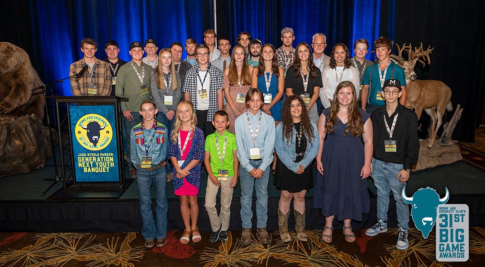 Boone and Crockett Next Generation Youth Banquet Award winners.