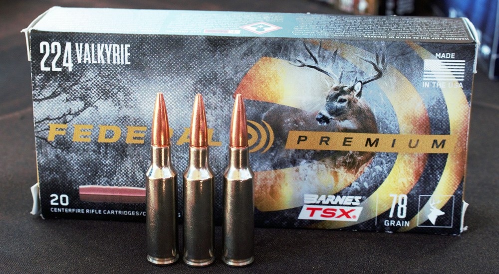 Federal Premium Barnes TSX .224 Valkyrie ammunition.
