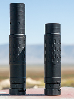 SilencerCo Hybrid 46M Long and Short Configurations Side by Side