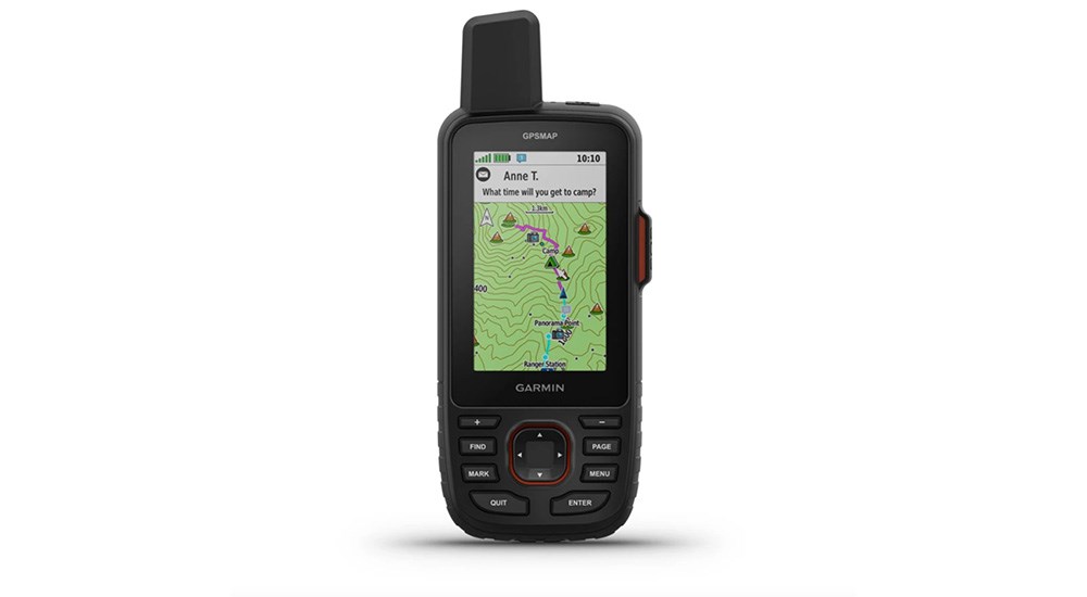 Garmin GPSMAP 67i handheld GPS unit.