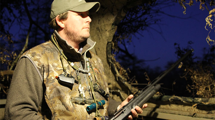 Hunting Guide in Waterfowl Blind in Mississippi