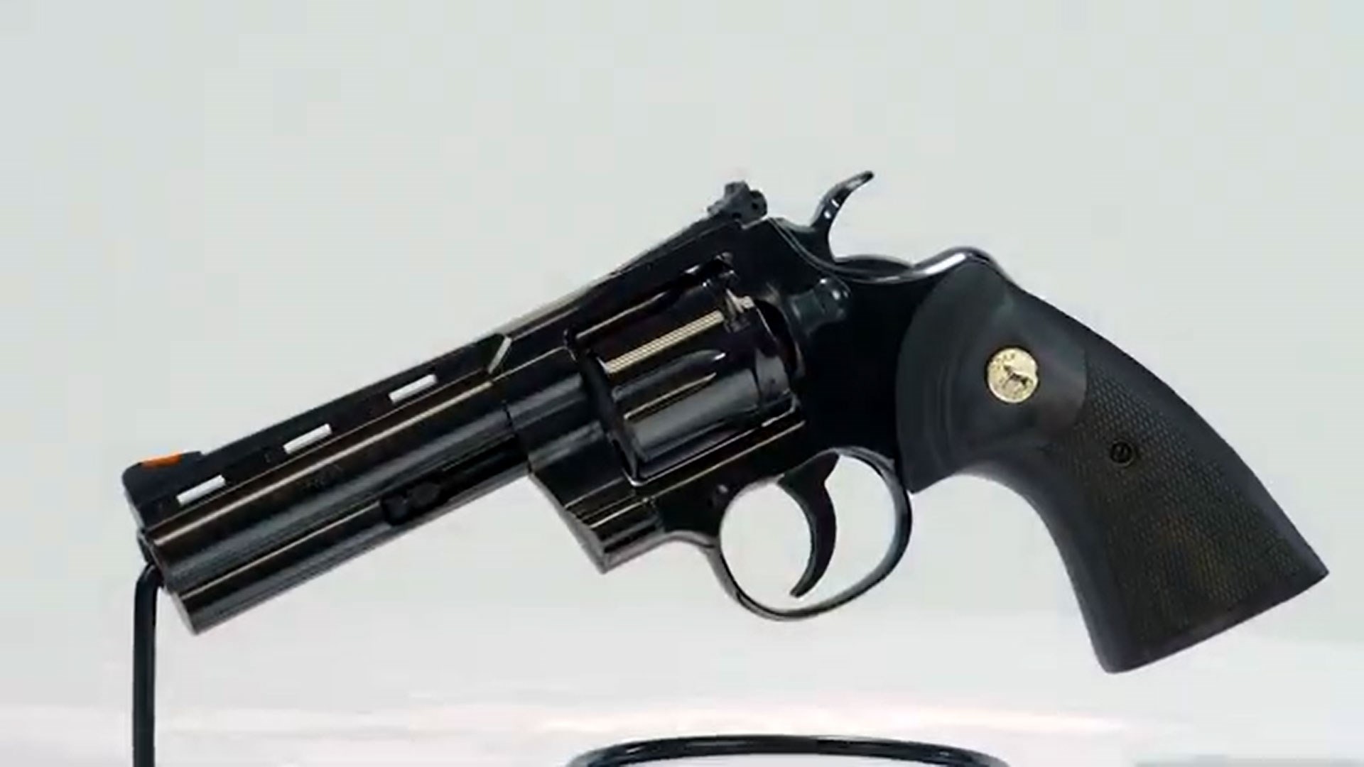 Python revolver on white