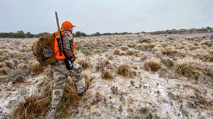 Hunter Walking with Muzzleloader in Oklahoma