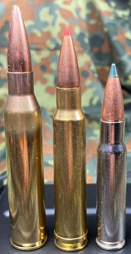 Three different cartridges lined up