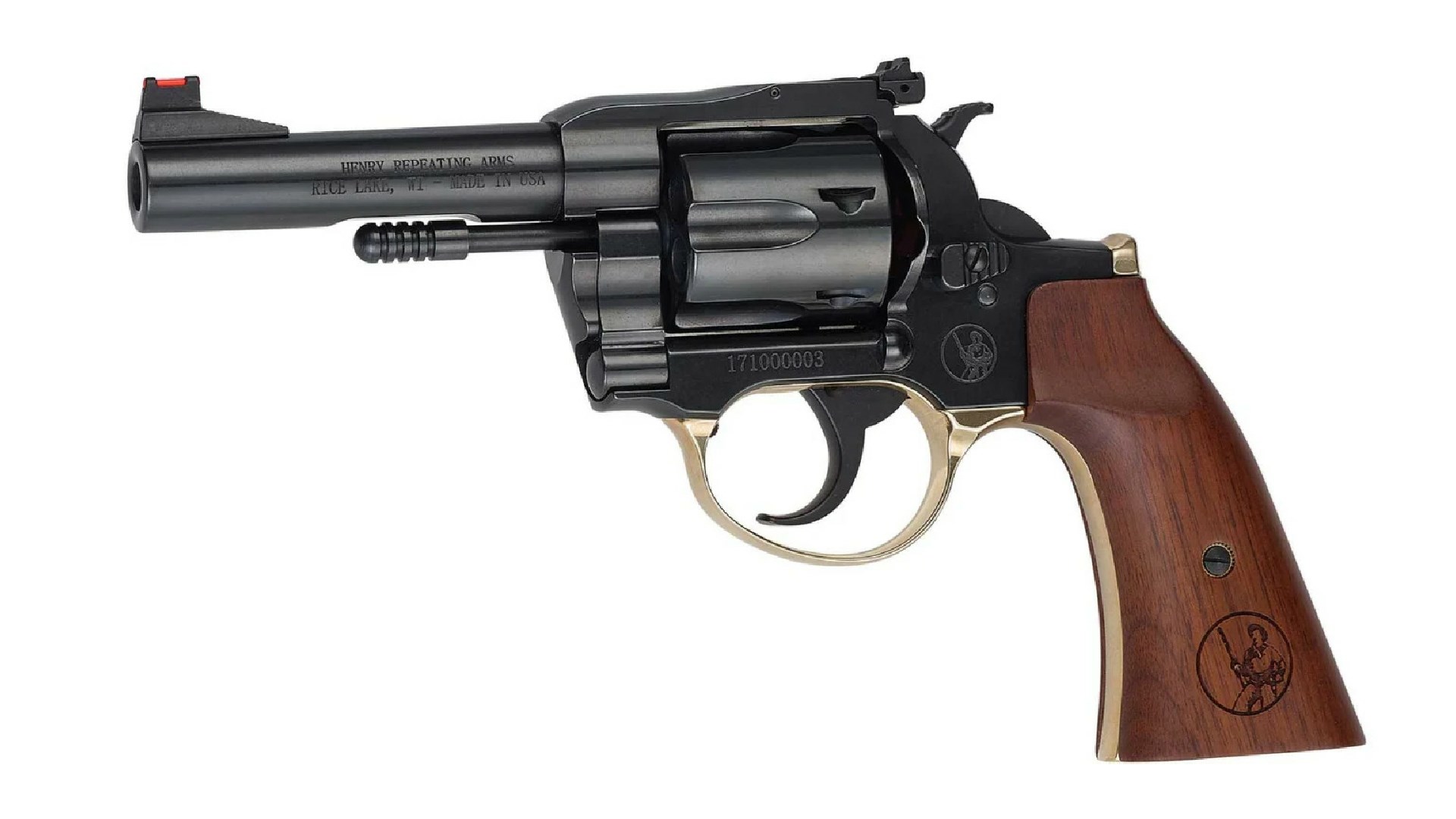 Revolver on white