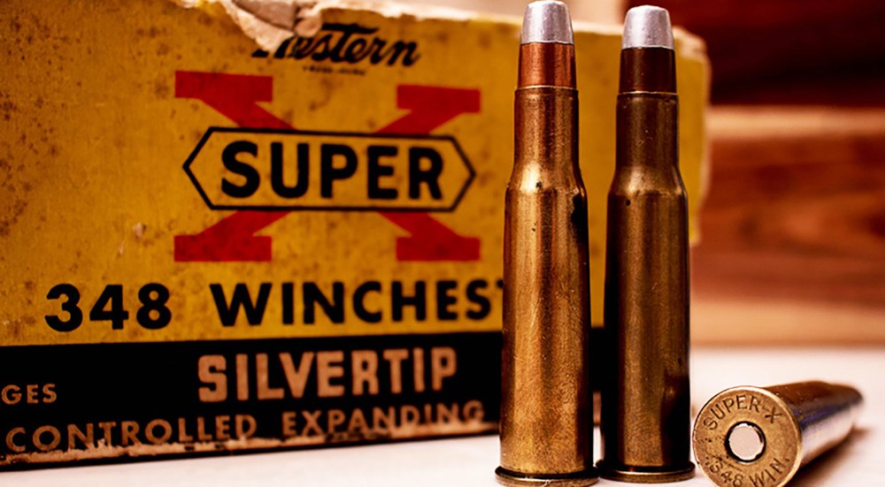 Western Super X Silvertip .348 Winchester ammunition.