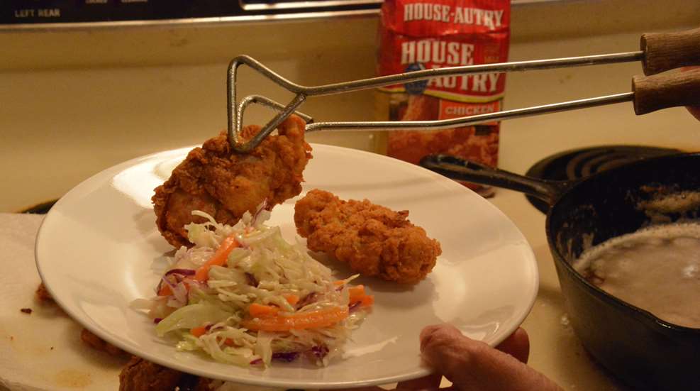 Serving Food, House Autry In The Background