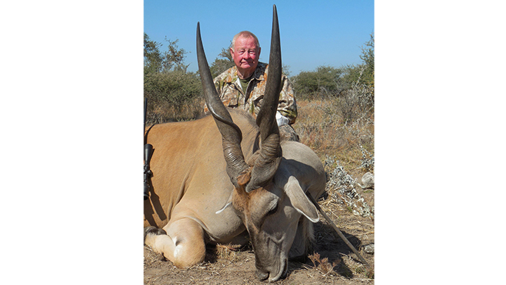 Hunter with eland in Botswana