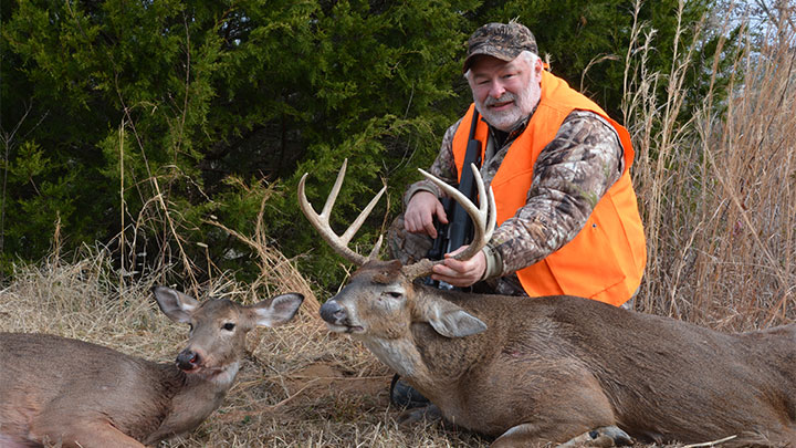 Hunter with deer