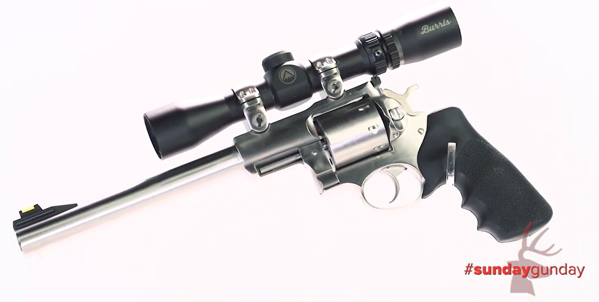 Ruger Super Redhawk in .22 Hornet on white