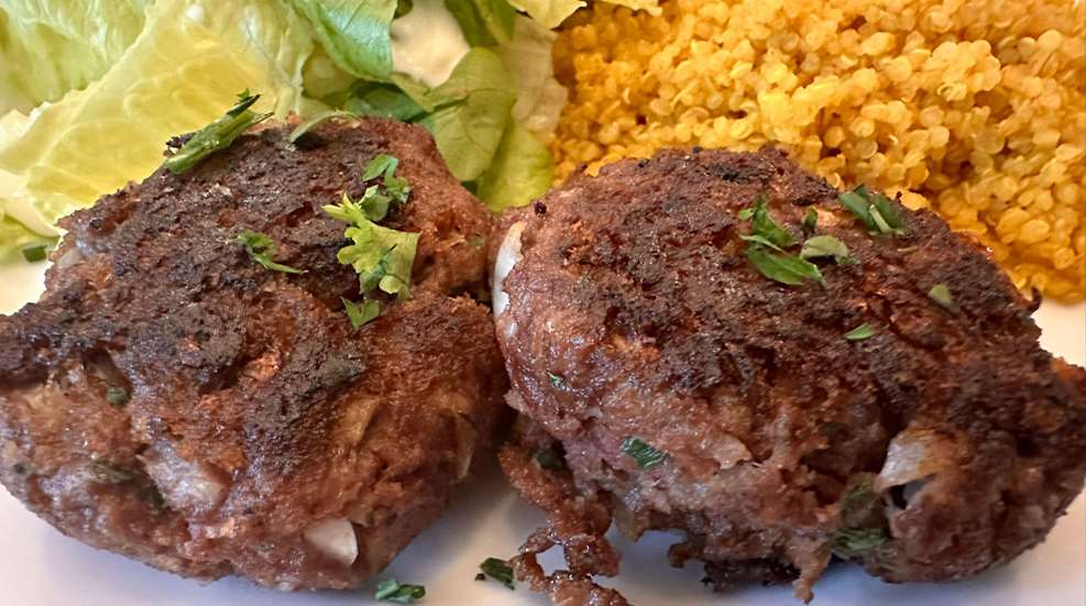 Plated Venison Rissole Closeup
