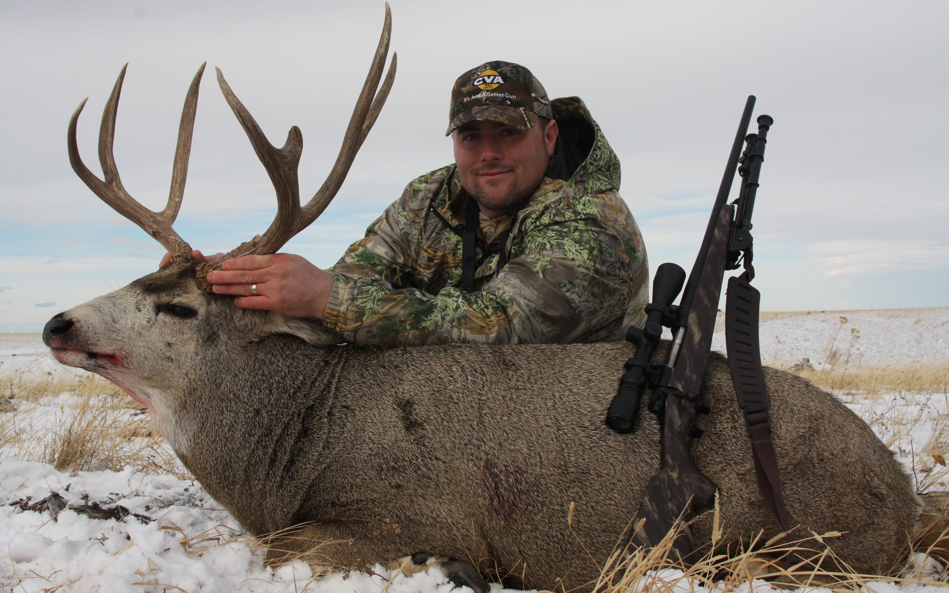 Carter with mule deer
