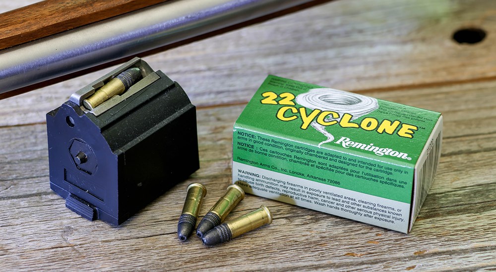 Remington 22 Cyclone ammunition.
