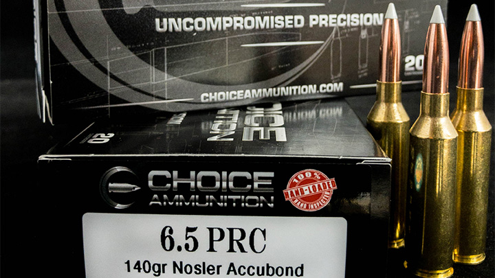 Choice Ammunition 6.5 PRC 140-grain Nosler Accubond