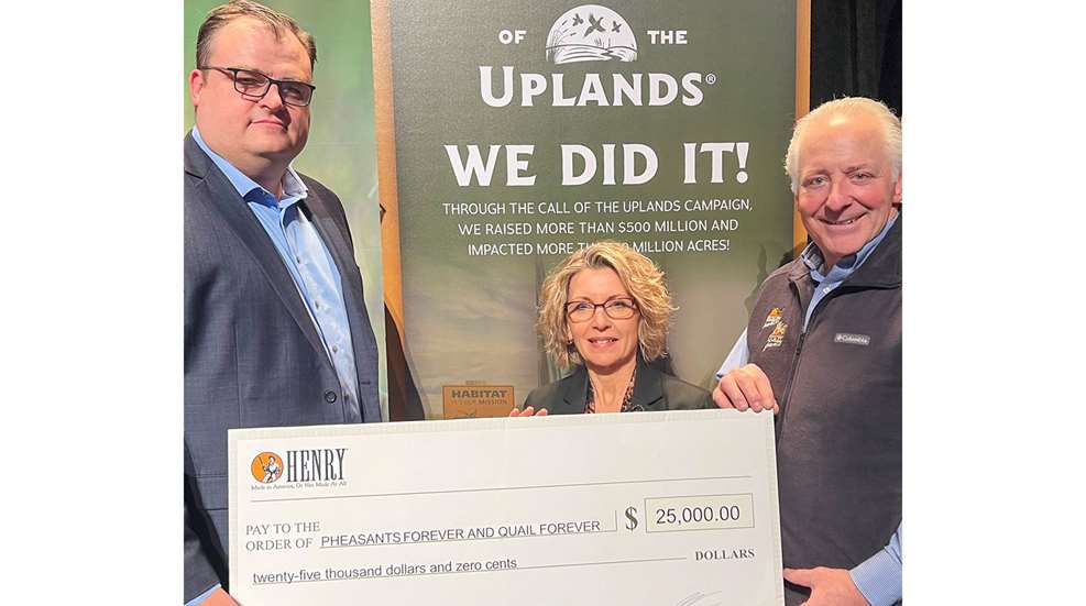 Henry Pheasants Quail Forever Donation Lead