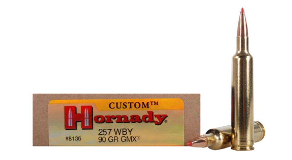 Hornady Custom .257 Weatherby Magnum rifle ammunition.