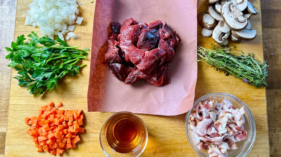 Recipe Venison Bourguignon Lead