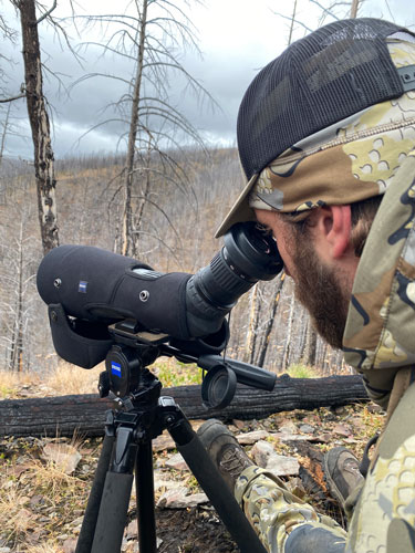 Blind Herman on the spotting scope