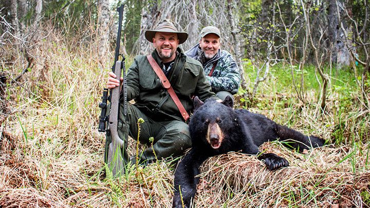 Author with Black Bear Taken in Tyonek, Alaska