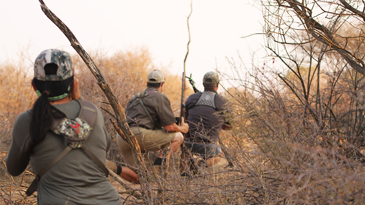 African Professional Hunters and Hunter scouting for African plains game