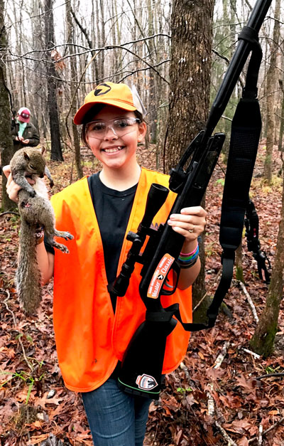 Hunter with squirrel