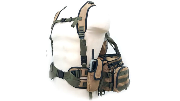 FoxPro Svout Pack as a vest on white