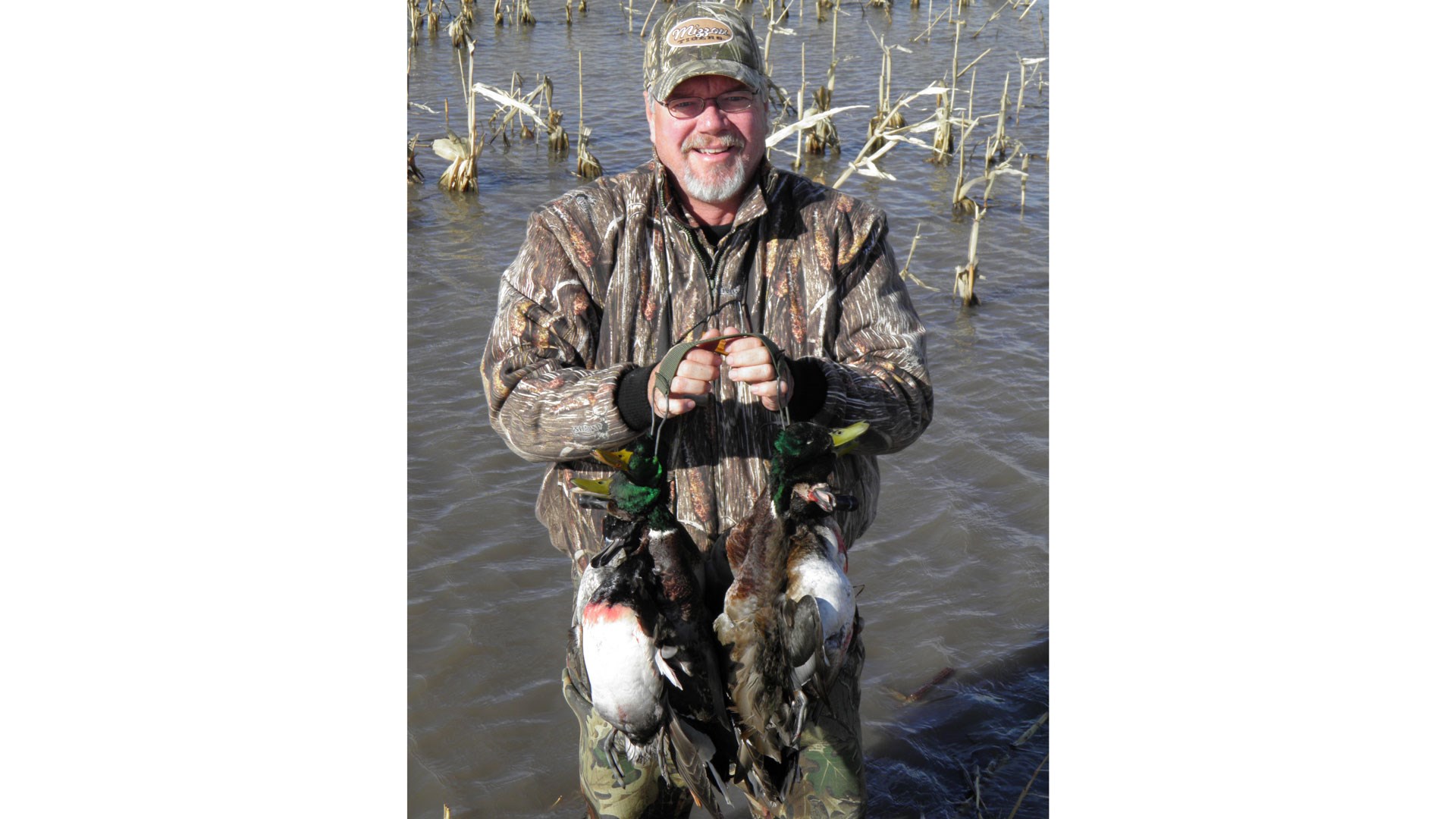 Mike Roux with ducks