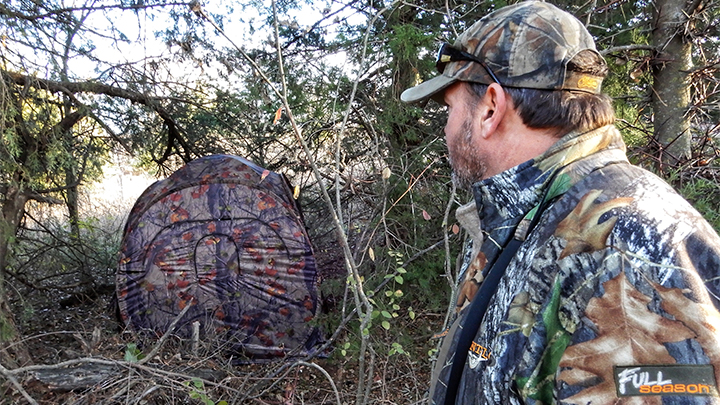 Hunter Walking to Turkey Blind