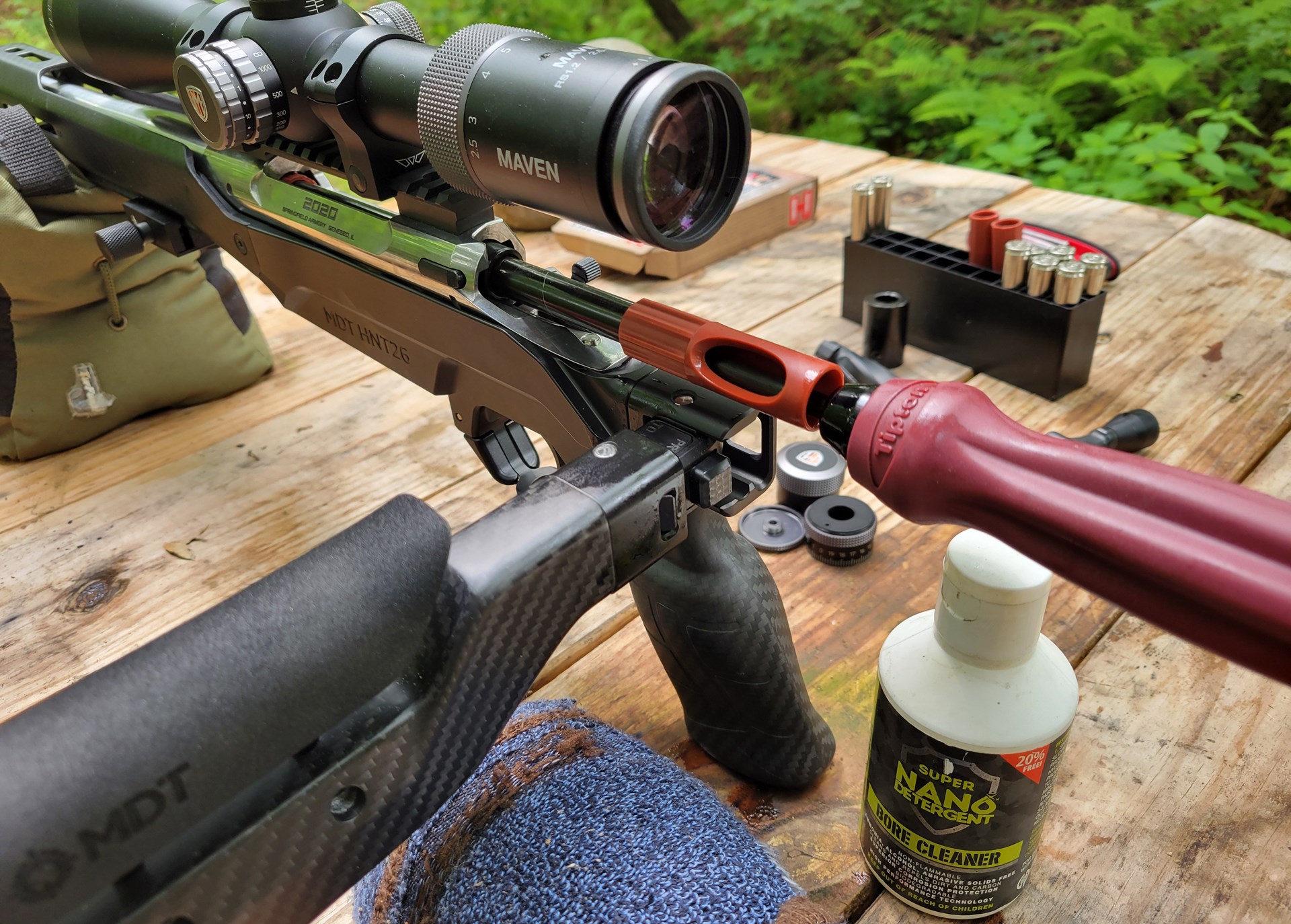 Cleaning between shots