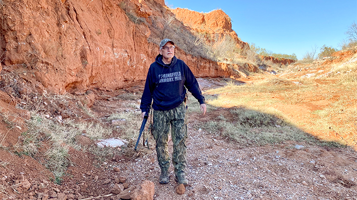 Hunter Hiking in Texas