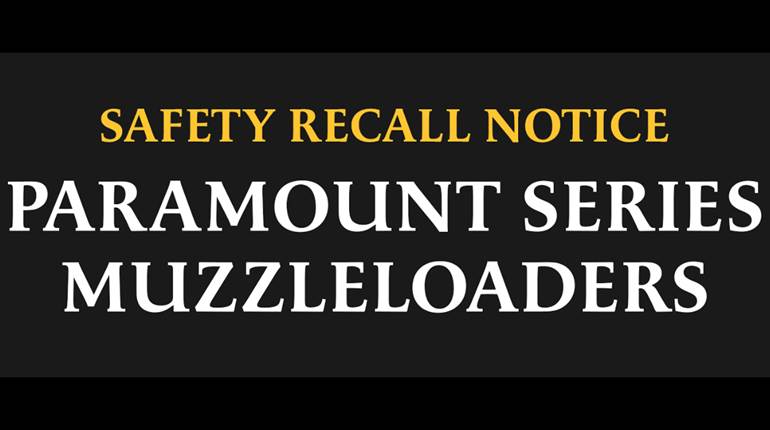 Recall: Stop Use Order for CVA Paramount Series Muzzleloaders | An Official Journal Of The NRA