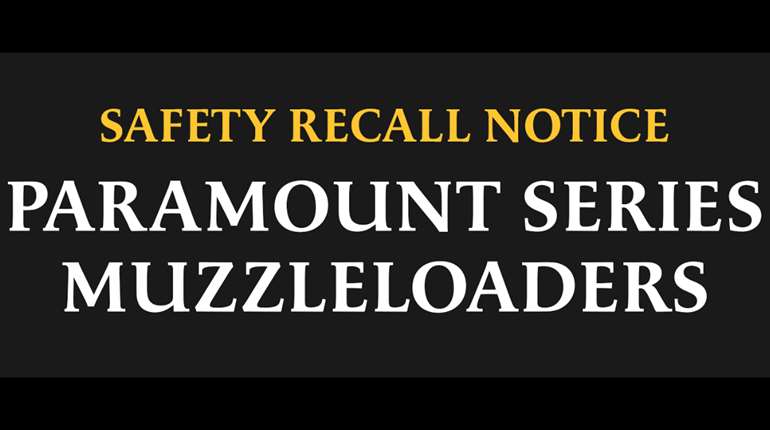 CVA Paramount Muzzleloadersafety Recall