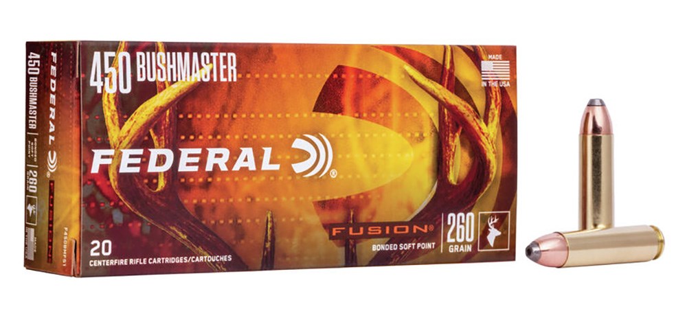 Federal Premium Fusion .450 Bushmaster ammunition.