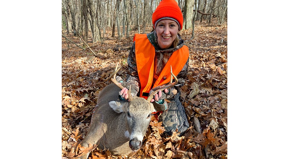 Female hunter with first whitetail buck killed in North Carolina