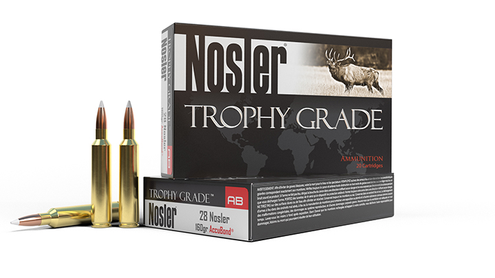 Nosler Trophy Grade 28 Nosler Ammo with Box