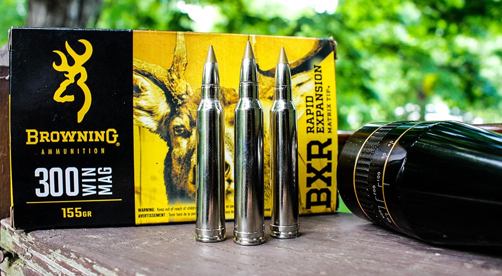 Browning BXR .300 Winchester Magnum ammunition.