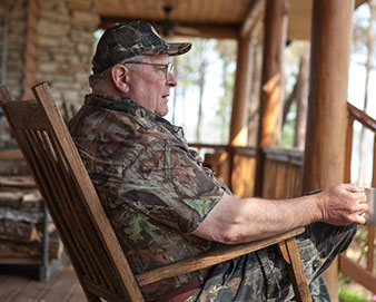 Porter relaxes after the morning hunt.