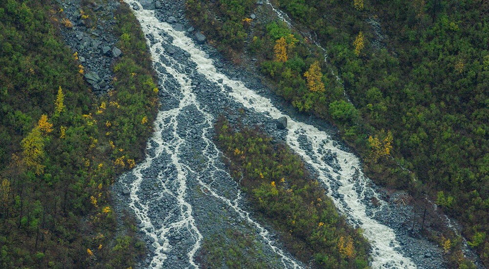 View of Waterfall from Airplane