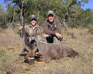 Alexa Vanconant from Michigan and her beautiful Nyala bull with Dwaine Starr. Photo courtesy of Dwaine Starr