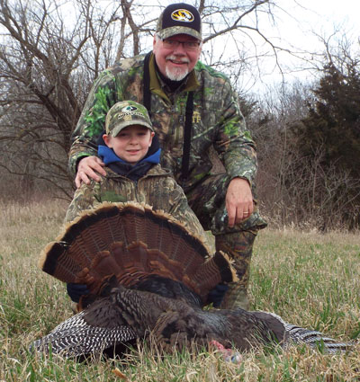 Mike Roux, Grandchild and turkey