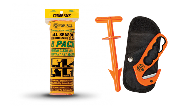 Hunters Specialties Butt Hook Combo and Field Dressing Gloves