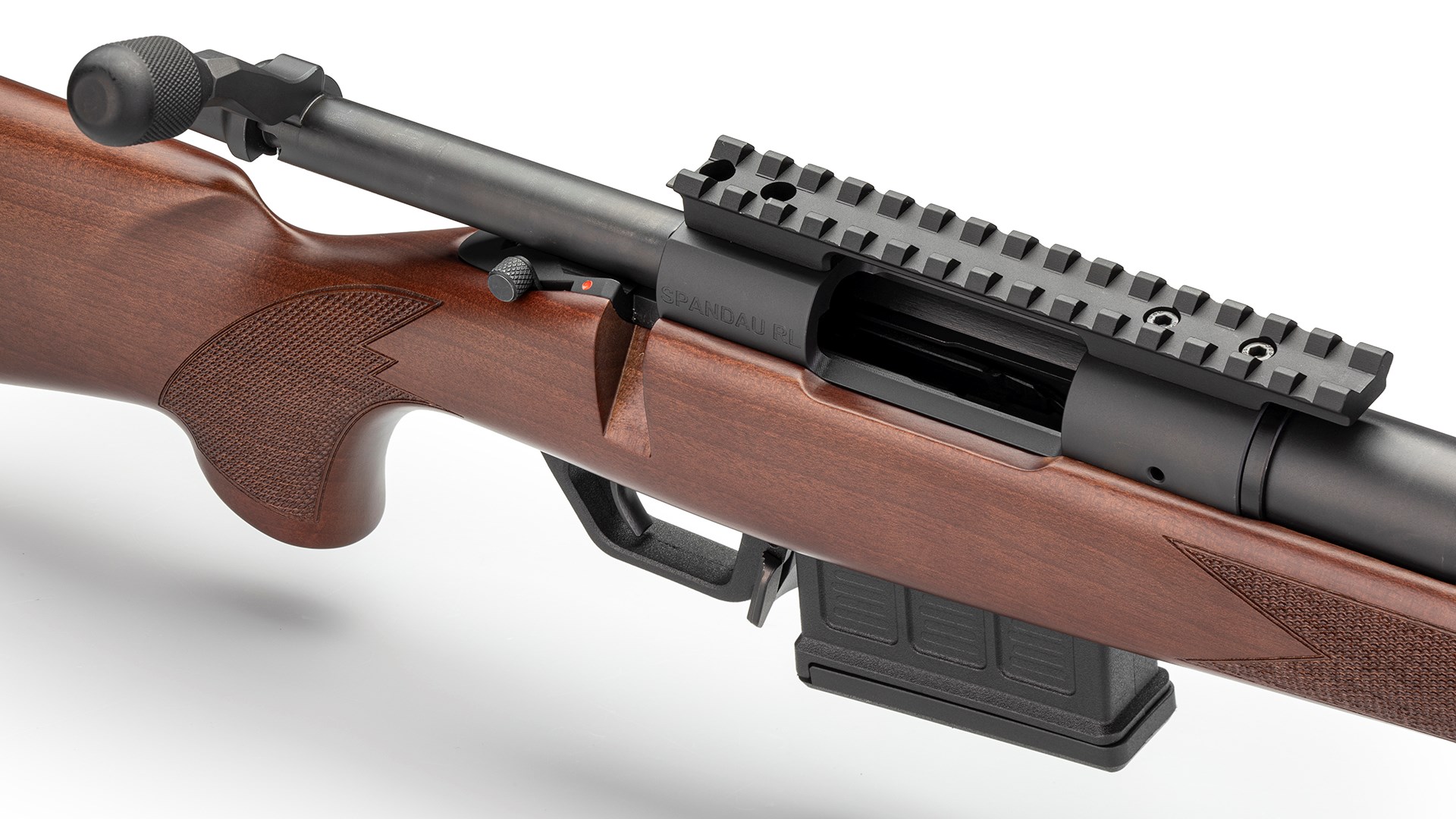 Bolt back in rifle