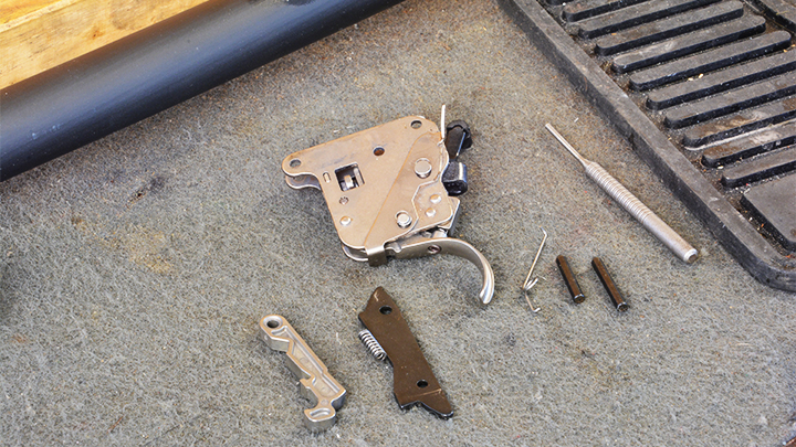 Old Remington trigger parts that were removed.