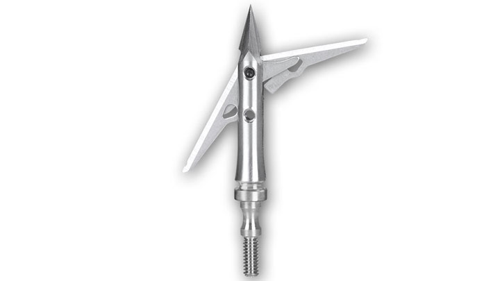 SEVR two-blade mechanical expandable broadhead half open.