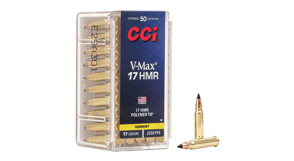 CCI V-Max .17 HMR ammunition.
