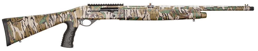 Mossberg International SA-28 Tactical Turkey shotgun facing right on white background.