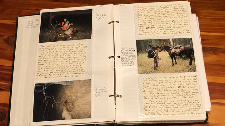 Hunter&#x27;s Journal with Images and Written Details of Hunt