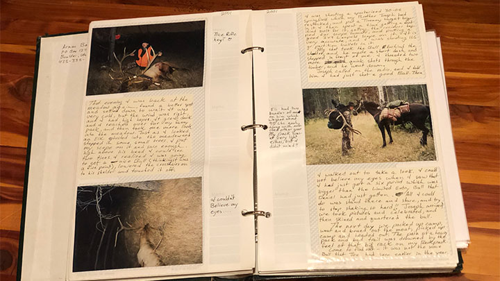 Hunter's Journal with Images and Written Details of Hunt