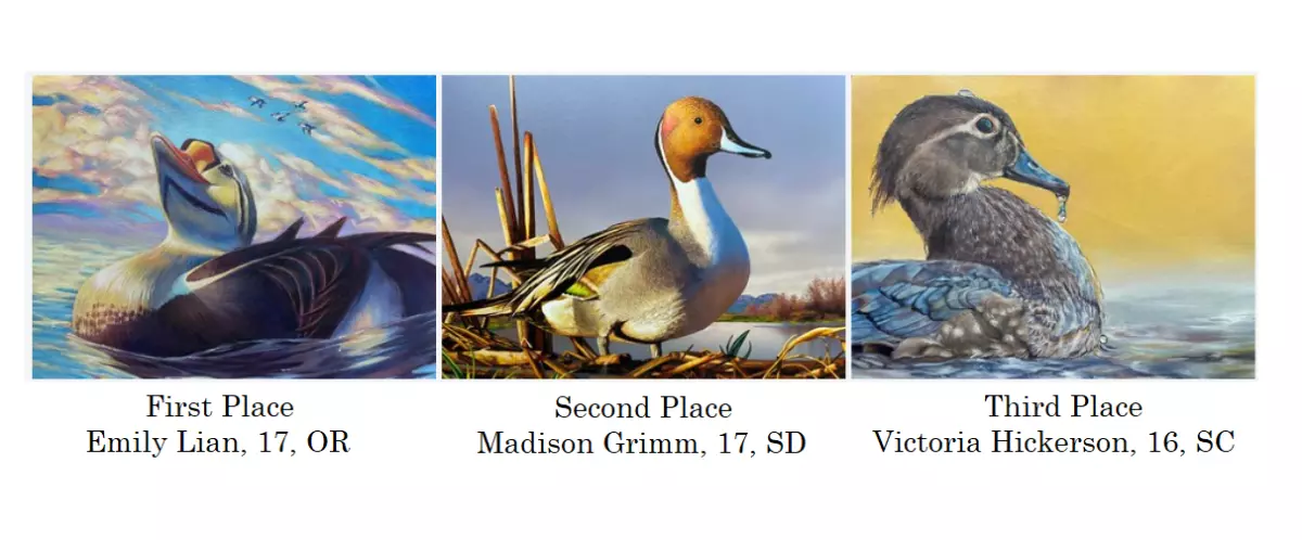 2024 Junior Duck Stamp Podium