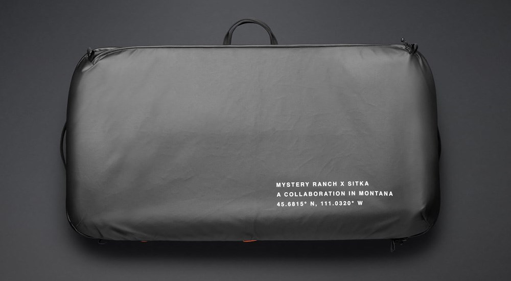 Mystery Ranch x Sitka Ryder Bow Case closed.